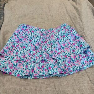 Lilly Pulitzer Blue and Pink Speckled Tennis Skort.